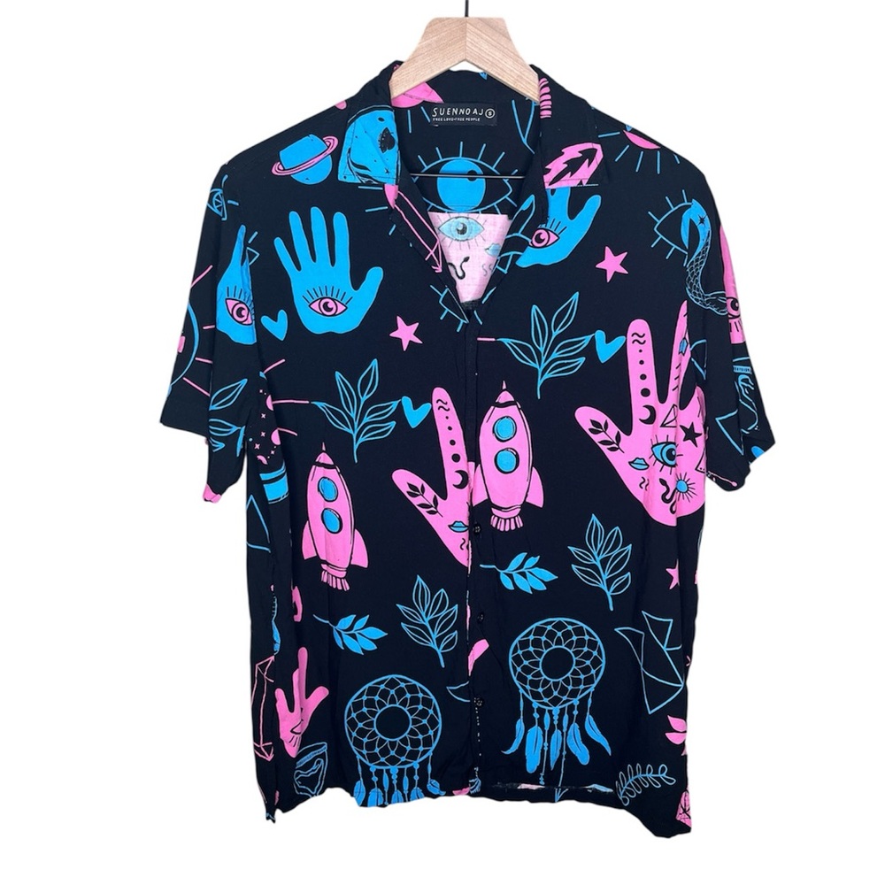 Suennoaj Elvis Hamsa Hand Mens Shirt